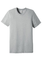 Front View of Athl Grey TB BELLA+CANVAS Unisex Triblend Short Sleeve Tee. BC3413