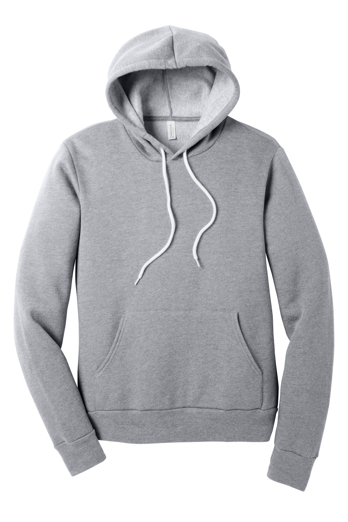 Front View of Athletic Ht BELLA+CANVAS Unisex Sponge Fleece Pullover Hoodie. BC3719