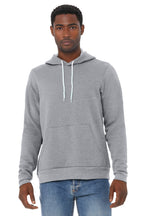 Front View of Athletic Ht BELLA+CANVAS Unisex Sponge Fleece Pullover Hoodie. BC3719