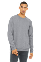 Front View of Athletic Ht BELLA+CANVAS Unisex Sponge Fleece Raglan Sweatshirt. BC3901