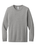 Front View of AthlGreyTB BELLA+CANVAS Unisex Triblend Long Sleeve Tee BC3513