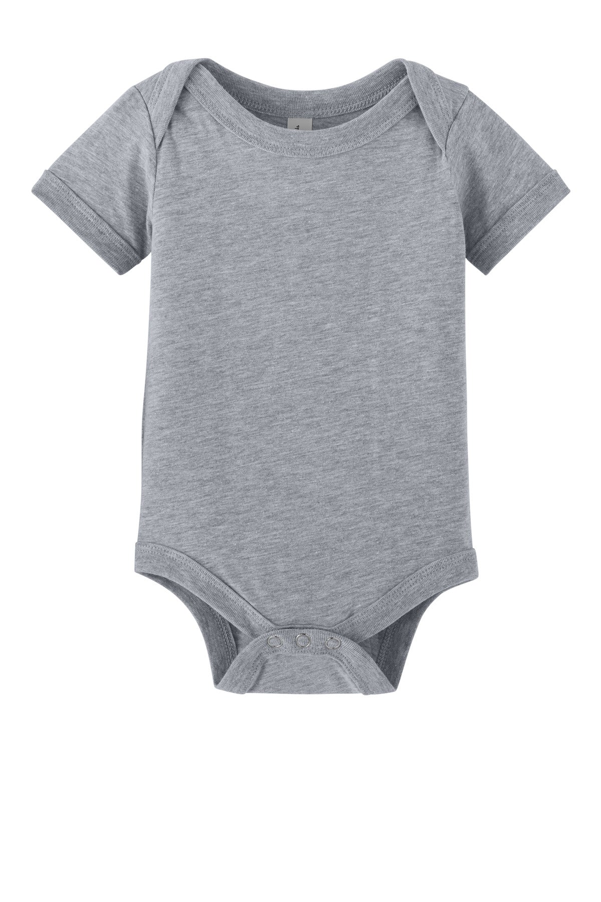 Front View of AthlHthr BELLA+CANVAS Infant Jersey Short Sleeve One Piece BC100B