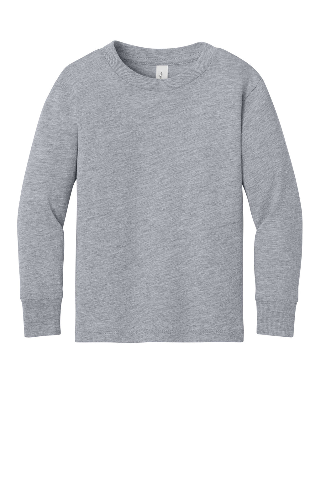 Front View of AthlHthr BELLA+CANVAS Toddler Jersey Long Sleeve Tee BC3501T