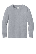 Front View of AthlHthr BELLA+CANVAS Toddler Jersey Long Sleeve Tee BC3501T