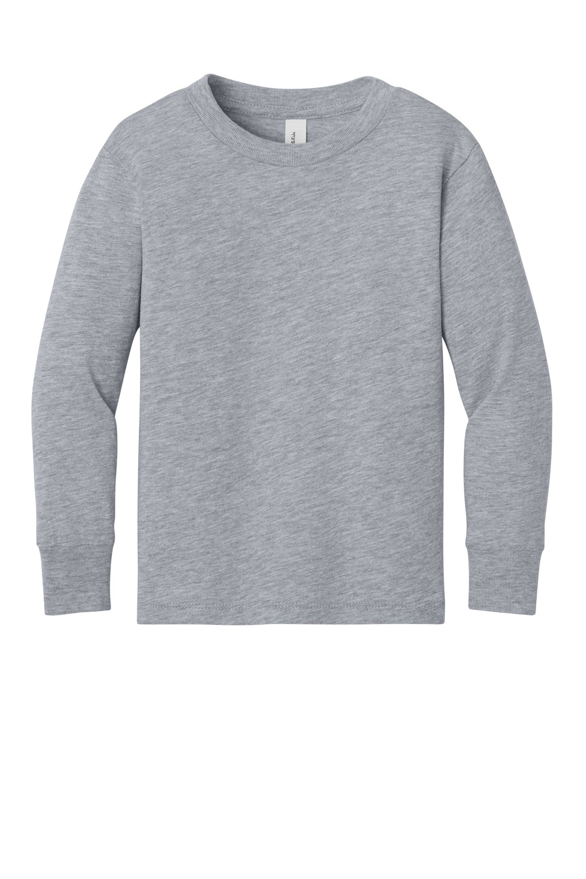 Front View of AthlHthr BELLA+CANVAS Toddler Jersey Long Sleeve Tee BC3501T