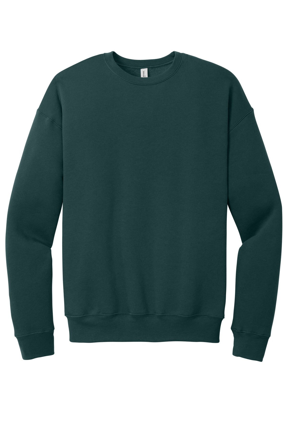 Front View of Atlantic BELLA+CANVAS Unisex Sponge Fleece Drop Shoulder Sweatshirt. BC3945