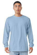 Front View of BabyBlue BELLA+CANVAS Unisex Jersey Long Sleeve Tee. BC3501