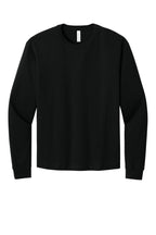 Front View of Black BELLA+CANVAS Unisex 6-Ounce Heavyweight Long Sleeve Tee BC3511