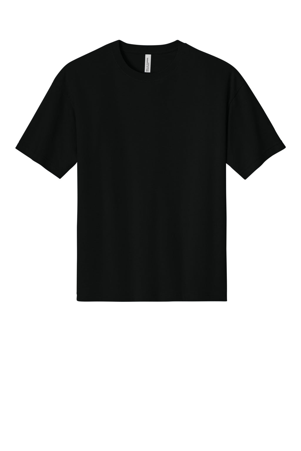 Front View of Black BELLA+CANVAS Unisex 6-Ounce Heavyweight Tee BC3010