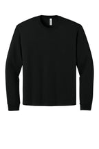 Front View of Black BELLA+CANVAS Unisex 7.5-Ounce Heavyweight Long Sleeve Tee BC4651