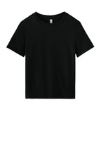 Front View of Black BELLA+CANVAS Women's 6-Ounce Heavyweight Tee BC6110
