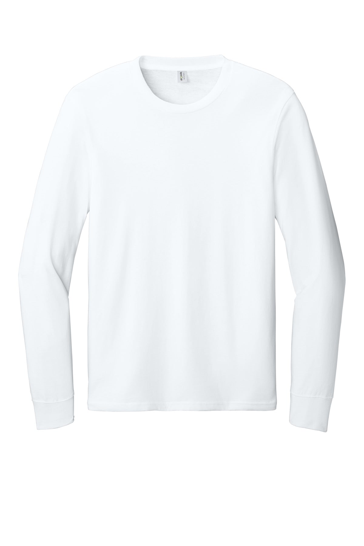 Front View of BrtWhite Allmade Unisex Long Sleeve Organic Cotton Tee AL6104