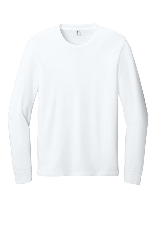 Front View of BrtWhite Allmade Unisex Long Sleeve Organic Cotton Tee AL6104