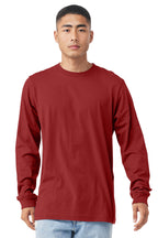 Front View of CanvasRed BELLA+CANVAS Unisex Jersey Long Sleeve Tee. BC3501