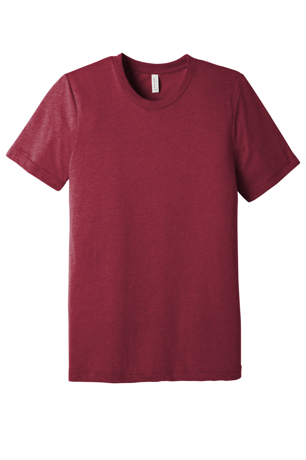 Front View of Cardinal TB BELLA+CANVAS Unisex Triblend Short Sleeve Tee. BC3413