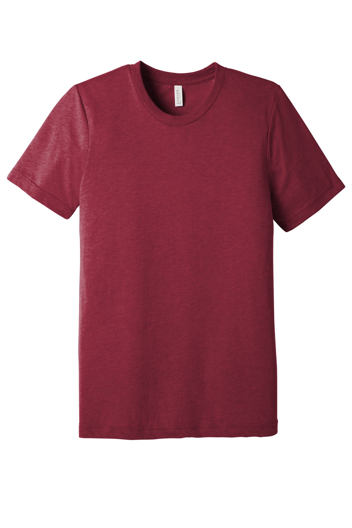 Front View of Cardinal TB BELLA+CANVAS Unisex Triblend Short Sleeve Tee. BC3413