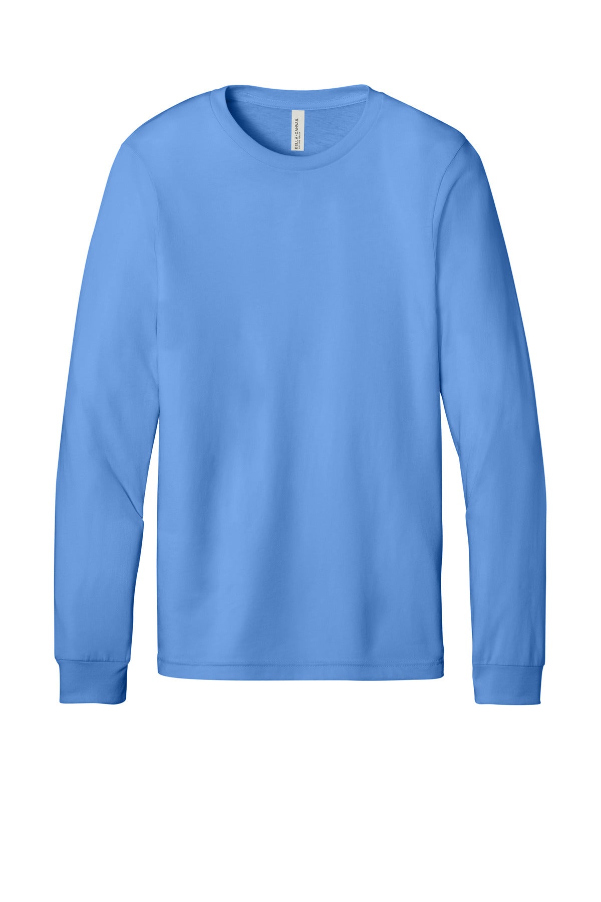 Front View of CarolinaBl BELLA+CANVAS Unisex Jersey Long Sleeve Tee. BC3501