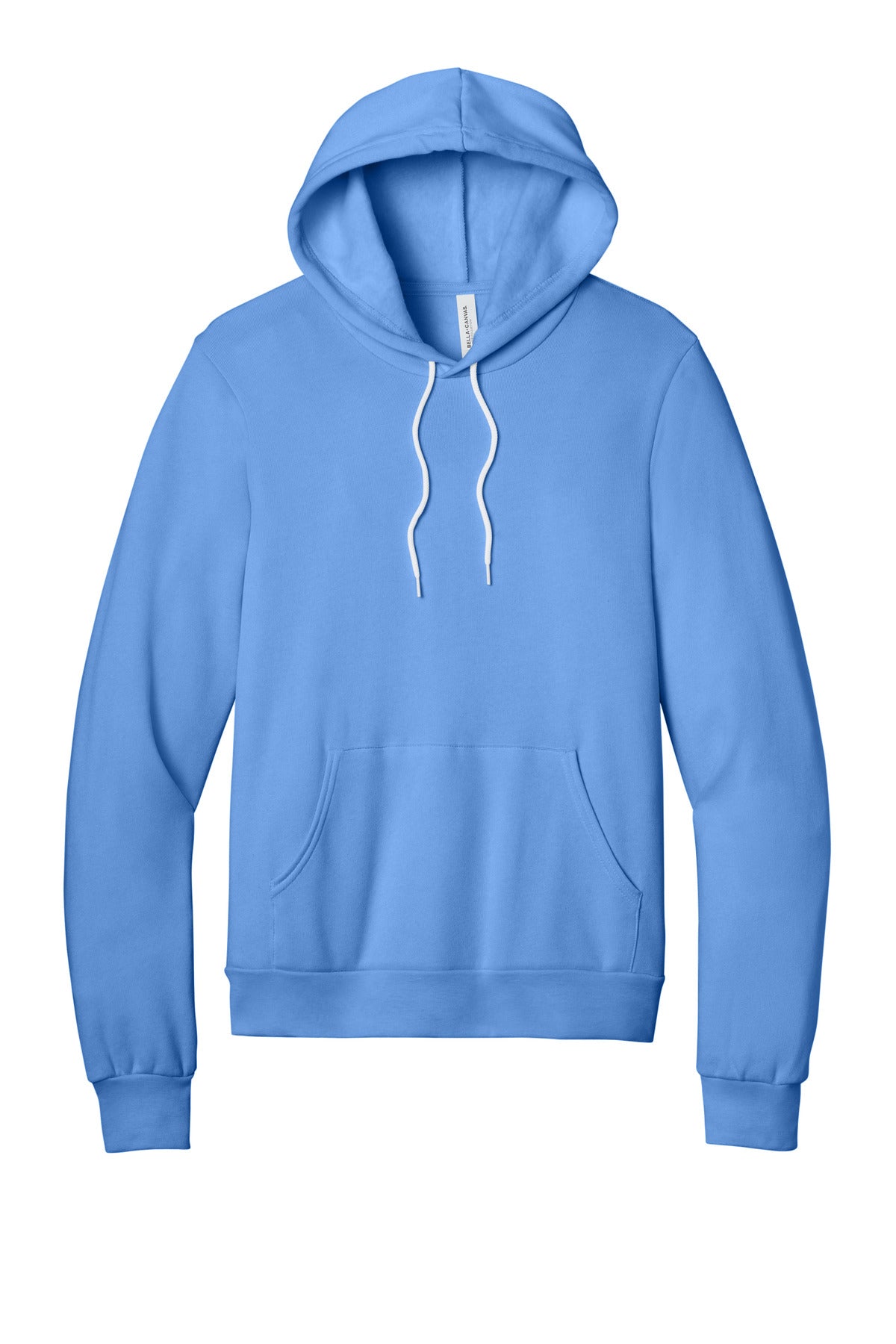 Front View of CarolinaBl BELLA+CANVAS Unisex Sponge Fleece Pullover Hoodie. BC3719