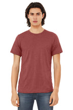 Front View of Clay TB BELLA+CANVAS Unisex Triblend Short Sleeve Tee. BC3413