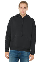 Front View of Dark Grey BELLA+CANVAS Unisex Sponge Fleece Pullover DTM Hoodie. BC3729