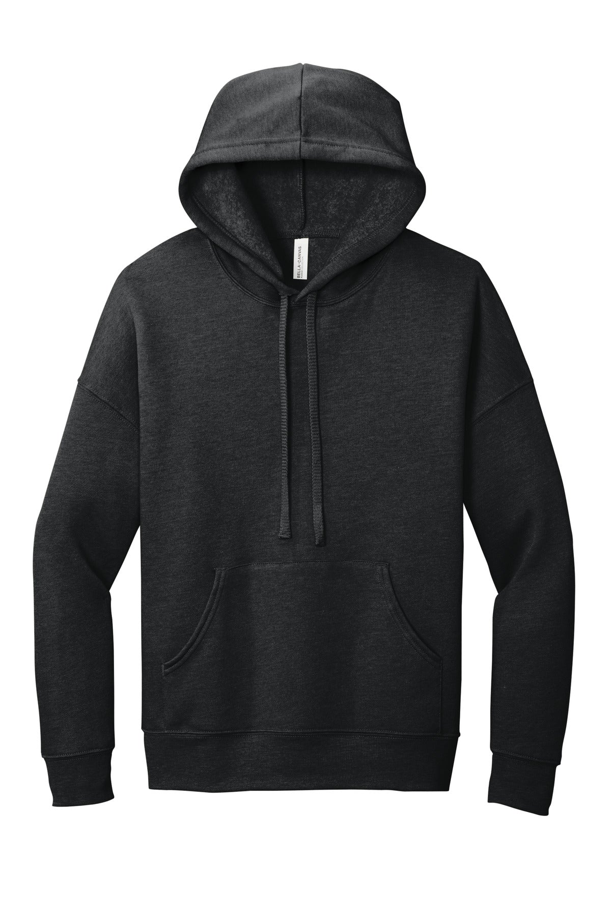 Front View of Dark Grey Ht BELLA+CANVAS Unisex Sponge Fleece Pullover DTM Hoodie. BC3729