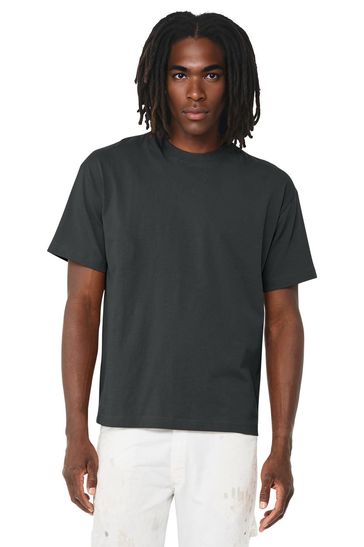 Front View of DarkGrey BELLA+CANVAS Unisex 6-Ounce Heavyweight Tee BC3010