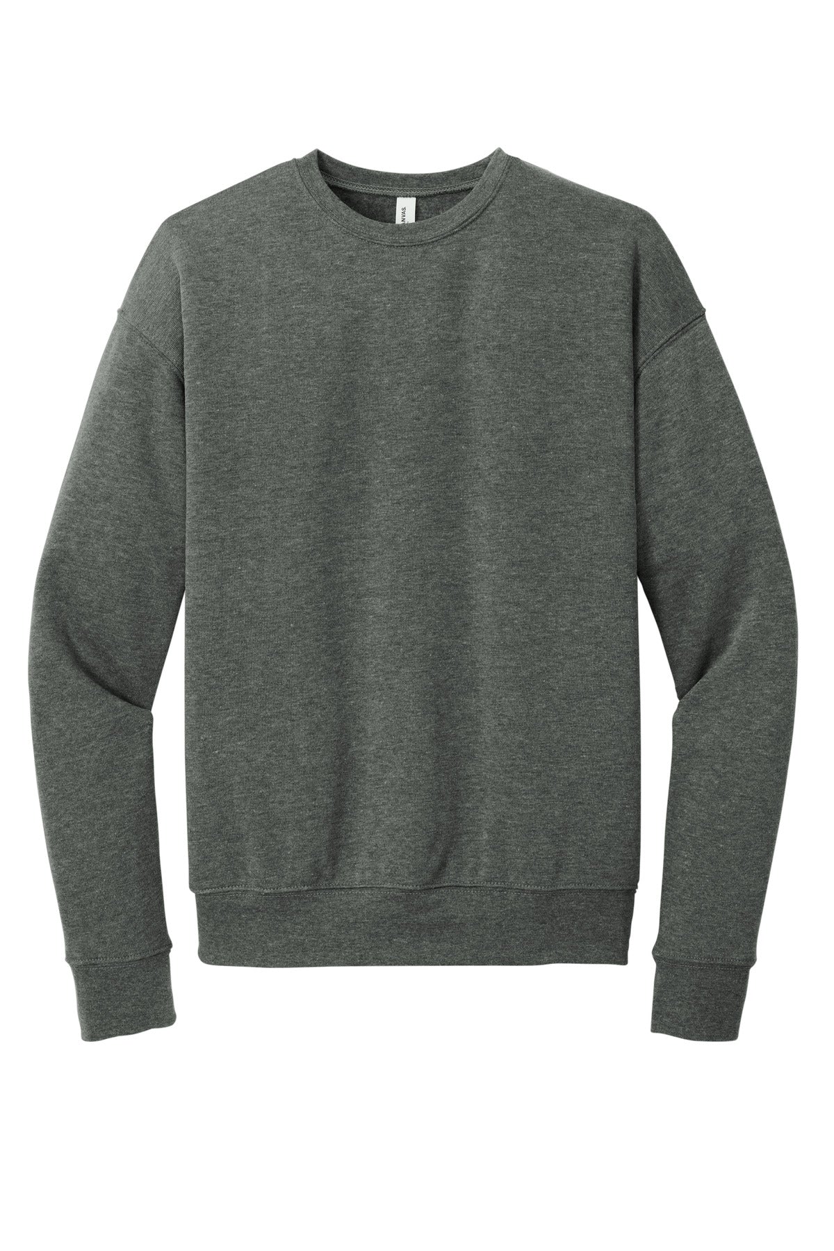 Front View of Deep Ht BELLA+CANVAS Unisex Sponge Fleece Drop Shoulder Sweatshirt. BC3945