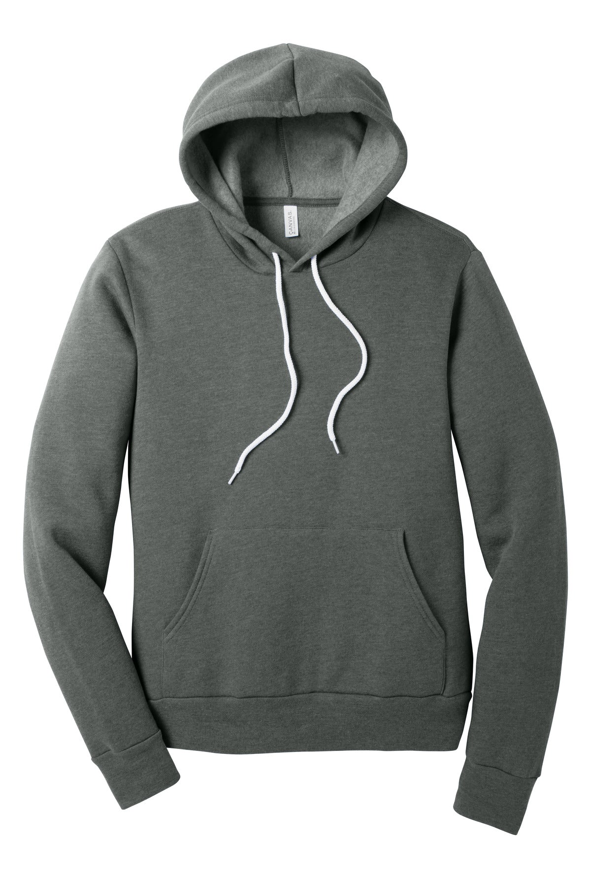 Front View of Deep Ht BELLA+CANVAS Unisex Sponge Fleece Pullover Hoodie. BC3719
