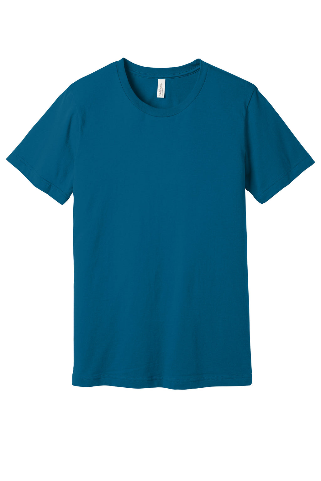 Front View of Deep Teal BELLA+CANVAS Unisex Jersey Short Sleeve Tee. BC3001