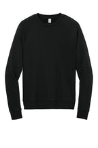 Front View of DeepBlack Allmade Unisex Organic CVC Fleece Crewneck Sweatshirt AL5004