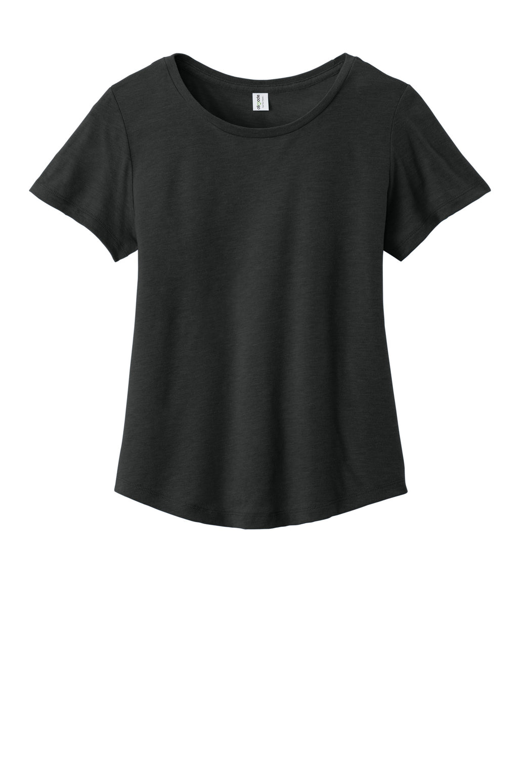 Front View of DeepBlack Allmade Women's Relaxed Tri-Blend Scoop Neck Tee AL2015