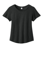 Front View of DeepBlack Allmade Women's Relaxed Tri-Blend Scoop Neck Tee AL2015