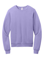 Front View of DkLavender BELLA+CANVAS Unisex Sponge Fleece Classic Crewneck Sweatshirt BC3911