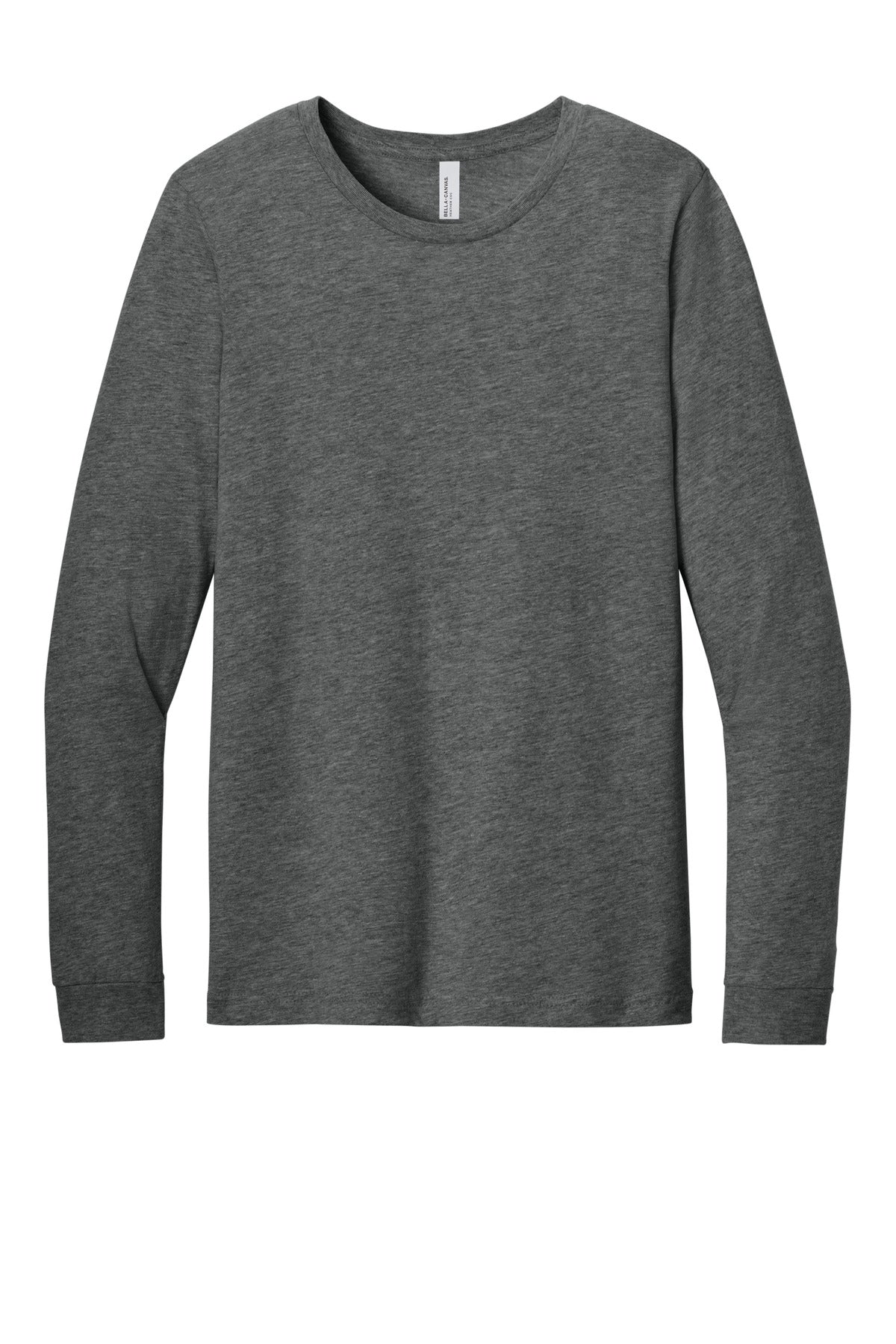 Front View of DpHeather BELLA+CANVAS Unisex Heather CVC Long Sleeve Tee BC3501CVC