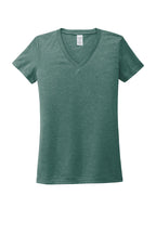 Front View of DpSeaGreen Allmade Women's Tri-Blend V-Neck Tee AL2018