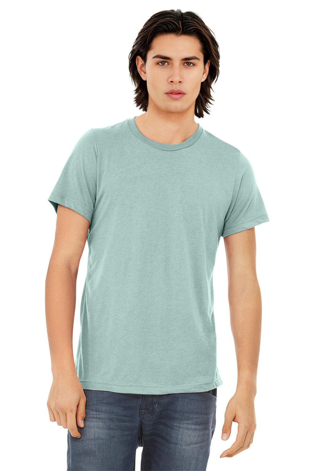 Front View of DstyBlu TB BELLA+CANVAS Unisex Triblend Short Sleeve Tee. BC3413