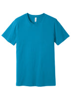 Front View of ElecBlue BELLA+CANVAS Unisex Jersey Short Sleeve Tee. BC3001