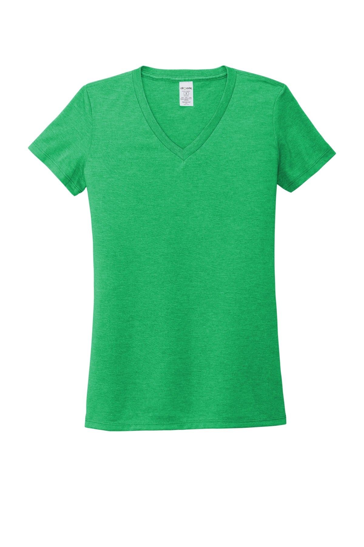 Front View of Enviro Green Allmade Women's Tri-Blend V-Neck Tee AL2018