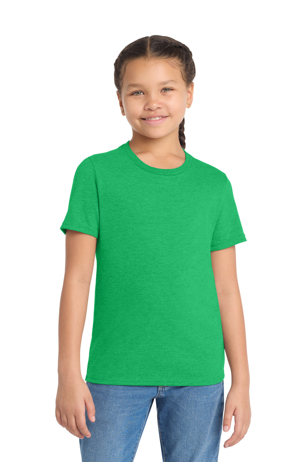 Front View of Enviro Green Allmade Youth Tri-Blend Tee AL207
