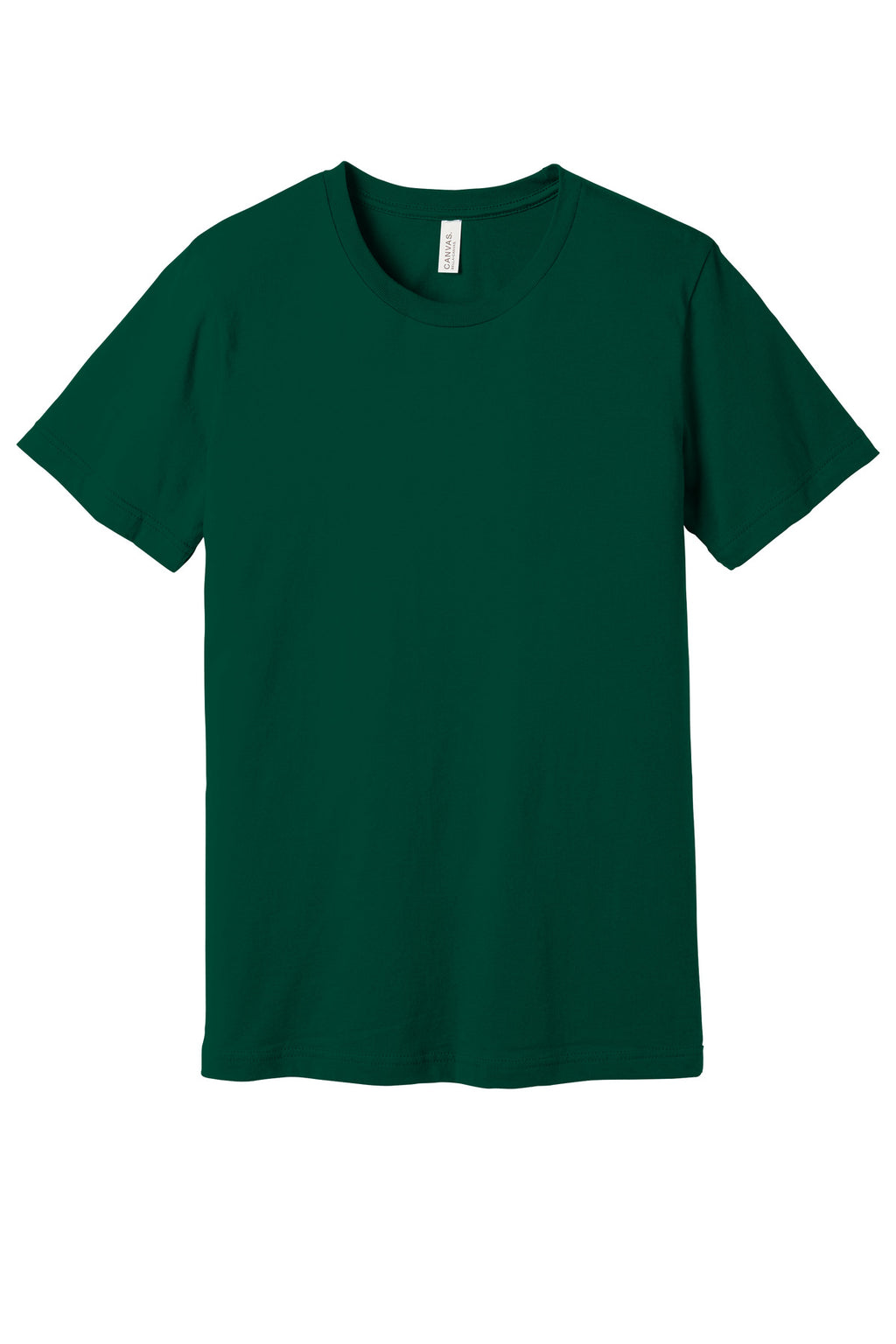 Front View of Evergreen BELLA+CANVAS Unisex Jersey Short Sleeve Tee. BC3001