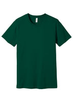 Front View of Evergreen BELLA+CANVAS Unisex Jersey Short Sleeve Tee. BC3001