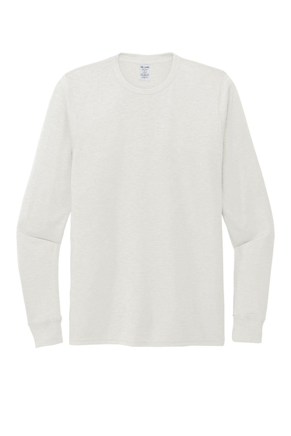Front View of Fairly White Allmade Unisex Tri-Blend Long Sleeve Tee AL6004