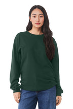 Front View of Forest BELLA+CANVAS Unisex 6-Ounce Heavyweight Long Sleeve Tee BC3511
