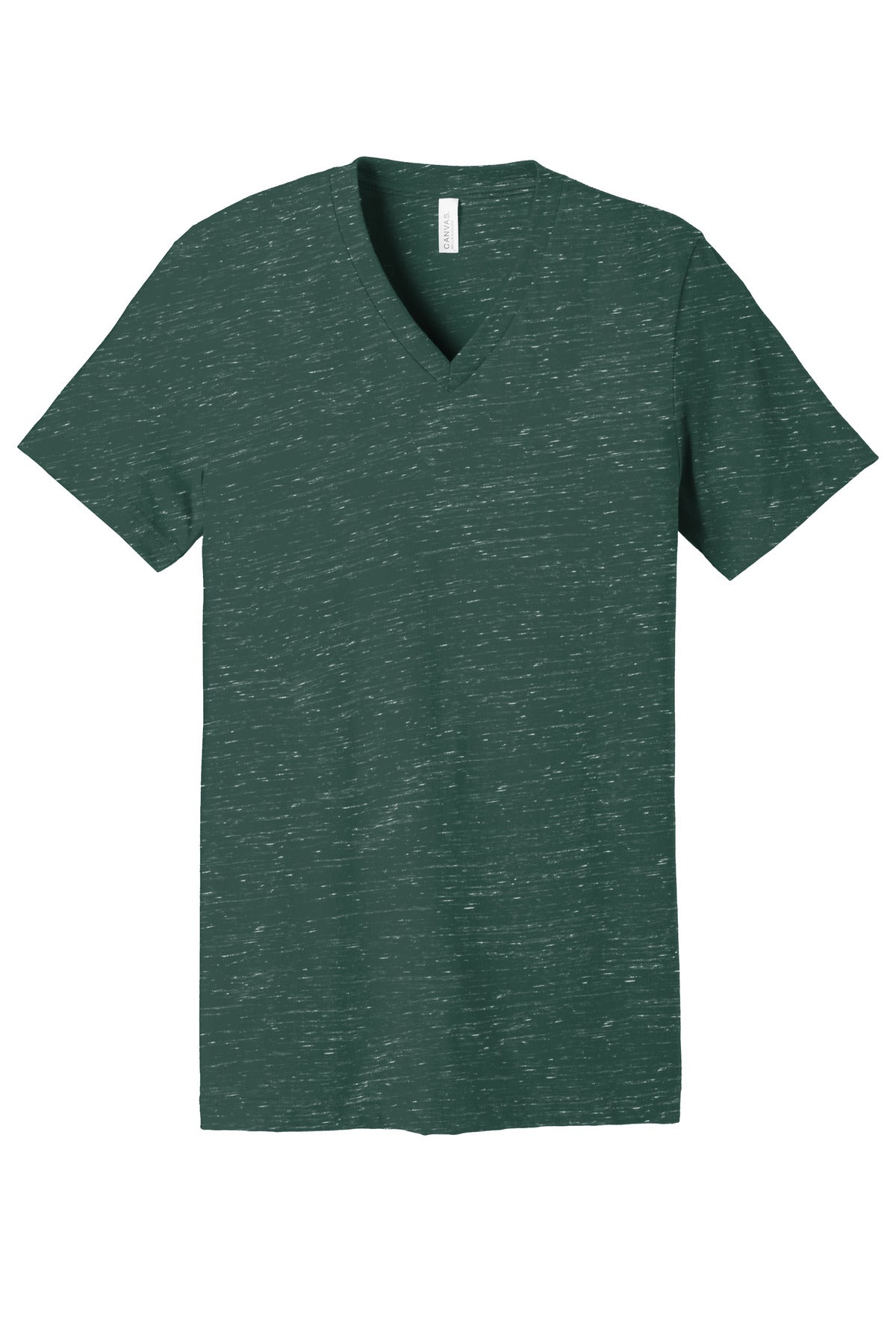 Front View of ForestMrbl BELLA+CANVAS Unisex Textured Jersey V-Neck Tee BC3655