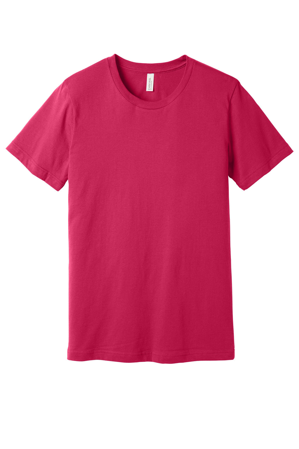 Front View of Fuchsia BELLA+CANVAS Unisex Jersey Short Sleeve Tee. BC3001