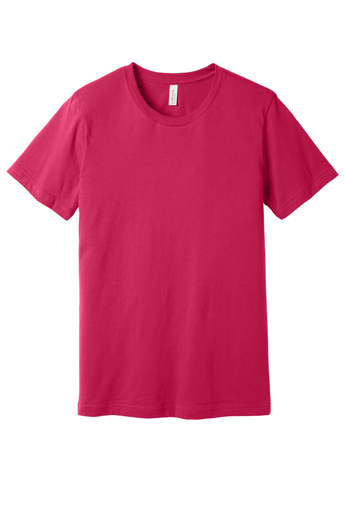 Front View of Fuchsia BELLA+CANVAS Unisex Jersey Short Sleeve Tee. BC3001