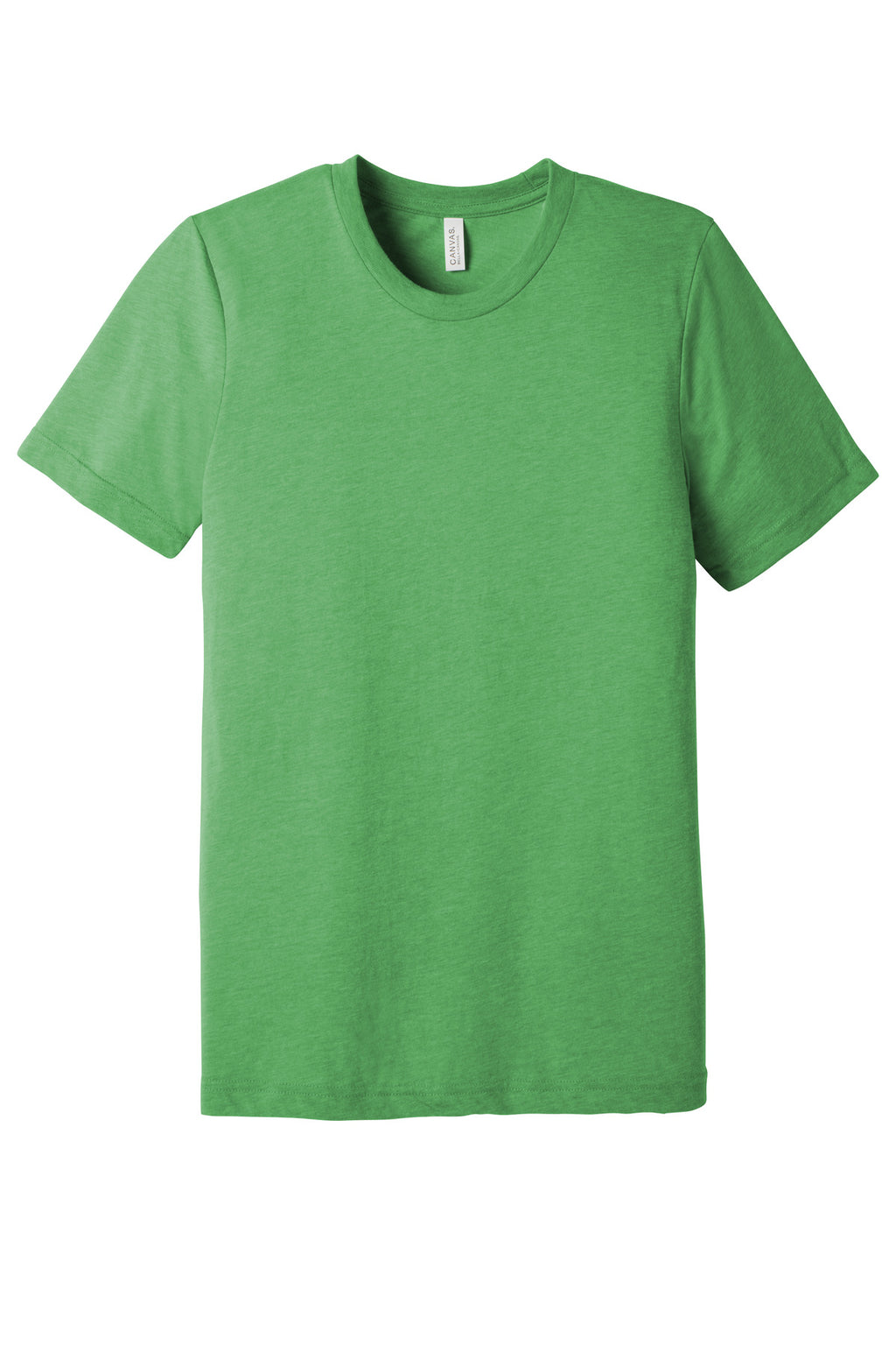 Front View of Green TB BELLA+CANVAS Unisex Triblend Short Sleeve Tee. BC3413