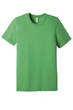 Front View of Green TB BELLA+CANVAS Unisex Triblend Short Sleeve Tee. BC3413