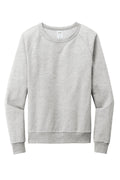 Front View of GrntGryHtr Allmade Unisex Organic French Terry Crewneck Sweatshirt AL4004