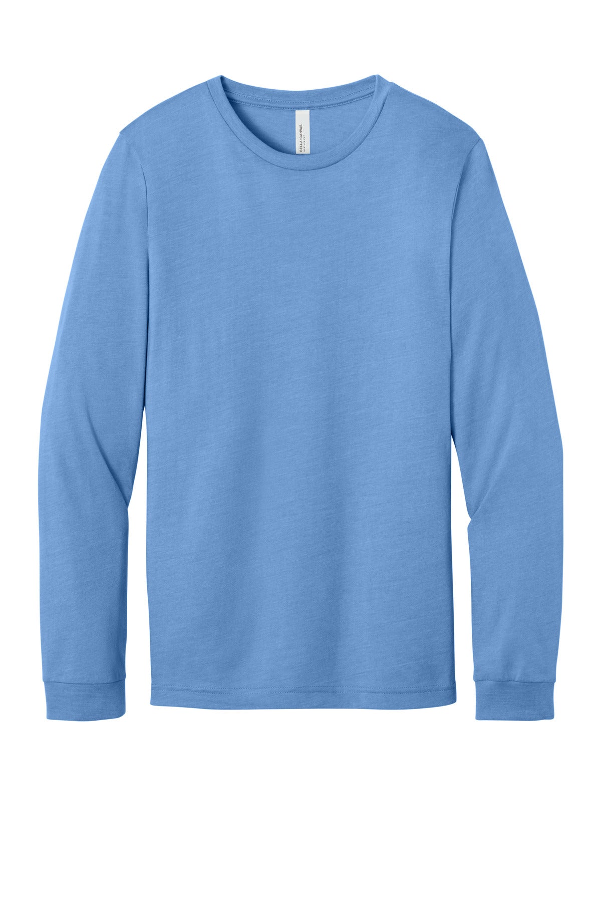 Front View of HCarolinaB BELLA+CANVAS Unisex Heather CVC Long Sleeve Tee BC3501CVC